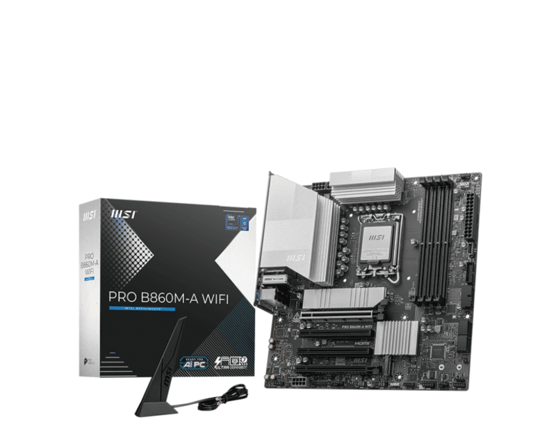 Placa de baza MSI PRO B860M-A WIFI, Socket 1851, DDR5,