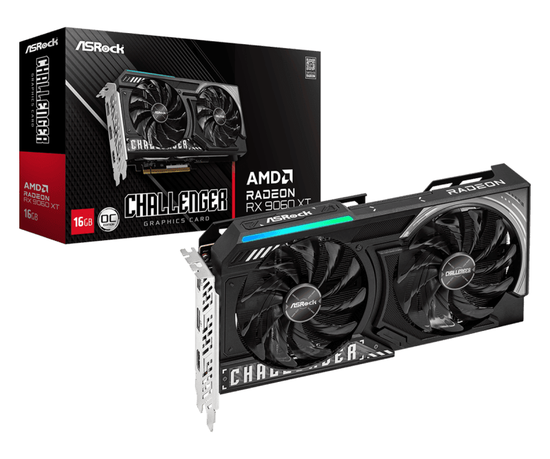 Placa video ASRock Radeon RX 9060 XT, 16GB GDDR6, PCI