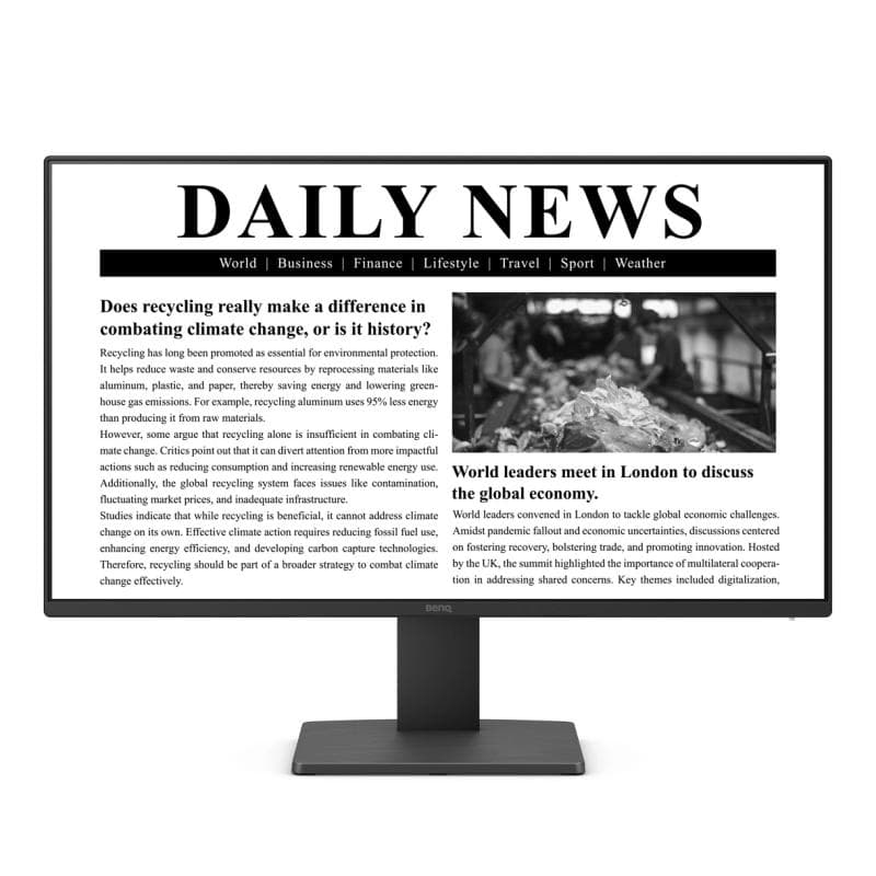 Monitor BenQ 24" GW2491, Diagonal (inch): 24, Diagonal (cm): 61,