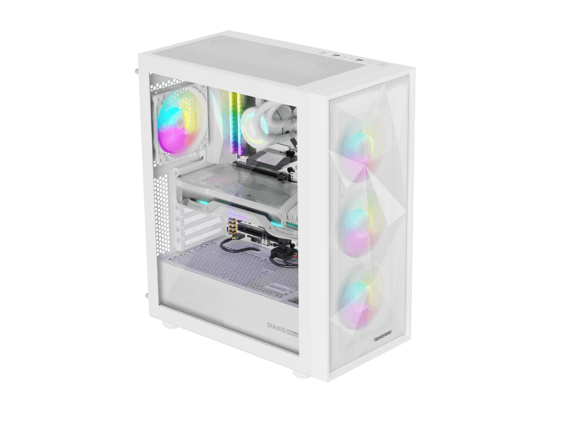 Carcasa GENESIS Diaxid 605 ARGB, Mid Tower, White