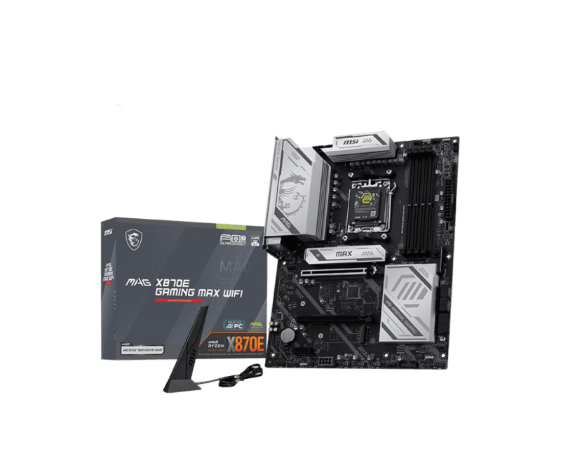 MSI MAG X870E GAMING MAX WIFI. Processor manufacturer: AMD, Processor