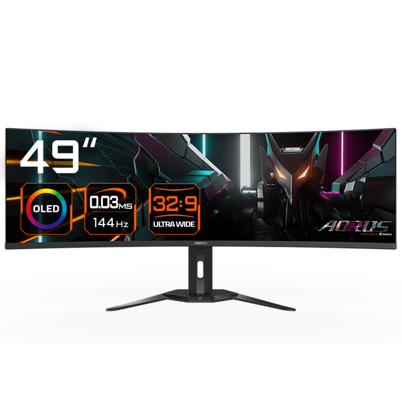 Gigabyte monitor gaming 49", display 1,196.7 x 339.2 mm, Backlight