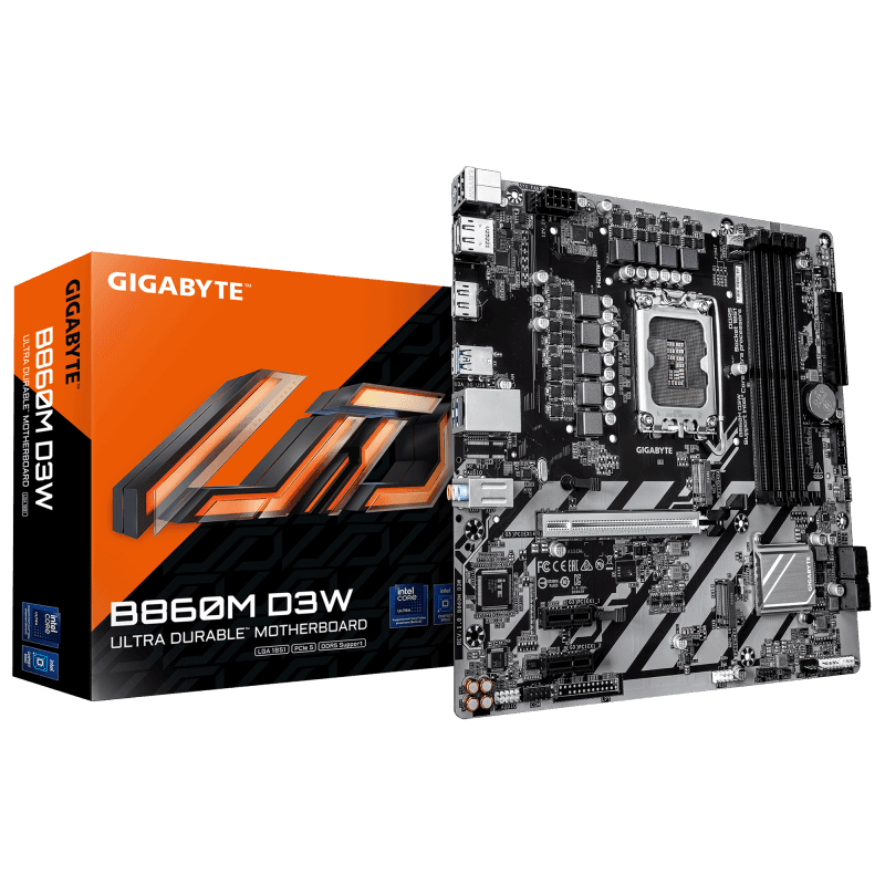 Placa de baza Gigabyte B860M D3W, Socket 1851, DDR5, Micro-ATX