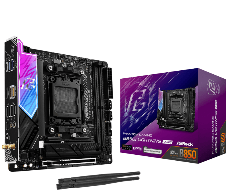 Placa de baza ASRock Phantom Gaming B850I Lightning WiFi, Socket