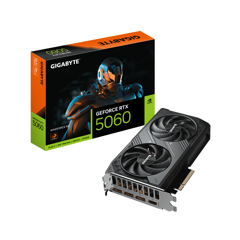 Placa video Gigabyte GeForce RTX 5060 WINDFORCE, 8GB GDDR7, PCI