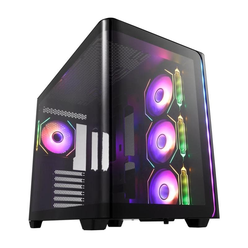 Carcasa FORTRON M580-BA Case Midi Tower mITX, mATX Black ARGB,