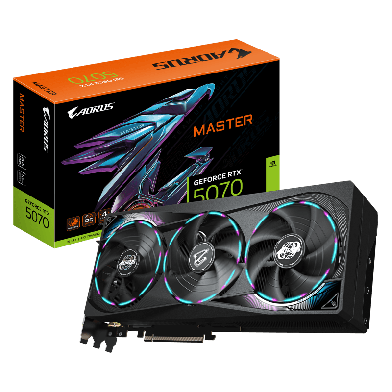 Placa video Gigabyte AORUS GeForce RTX 5070 MASTER, 12GB GDDR7,