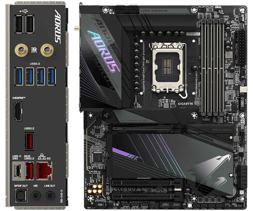 Placa de baza Gigabyte Z790 AORUS PRO X WIFI7, Socket - 2