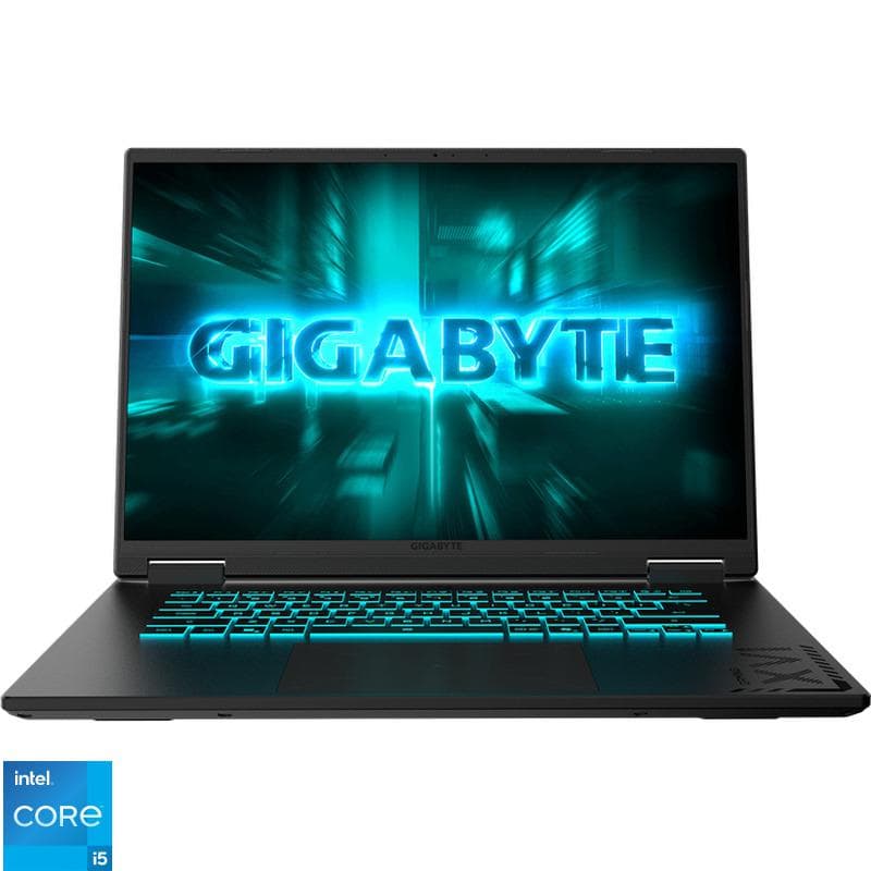 Laptop Gaming GIGABYTE A16, cu procesor Intel Core i5-13420H, 16''