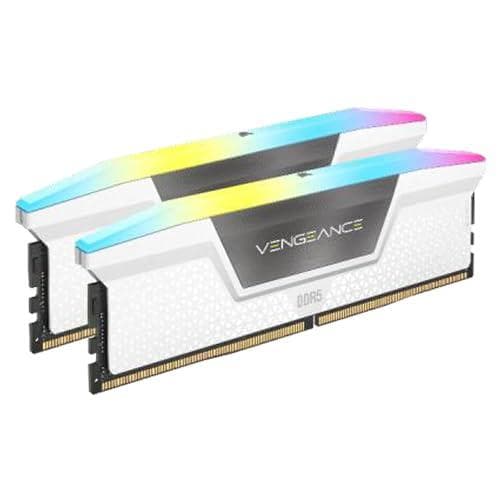 Memorie RAM Corsair Vengeance RGB White, 32GB DDR5, 6000MHz, CL36 - 2