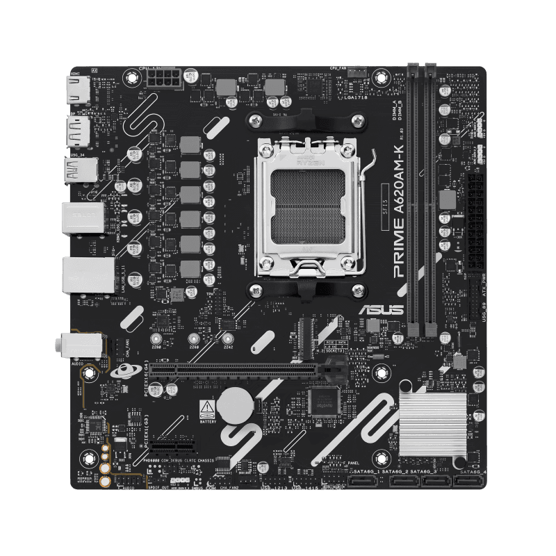 Placa de baza ASUS PRIME A620AM-K, Socket AM5, DDR5, Micro-ATX