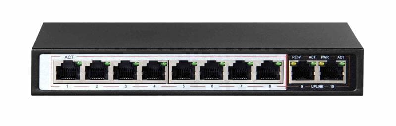Extralink CERES  PoE Switch  8x 100Mb/s PoE/PoE+ 2x