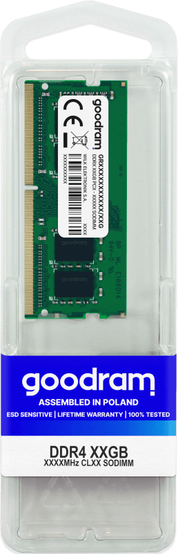Memorie RAM Notebook Goodram GR2666S464L19/16G, 16GB, DDR4, 2666MHz, CL19