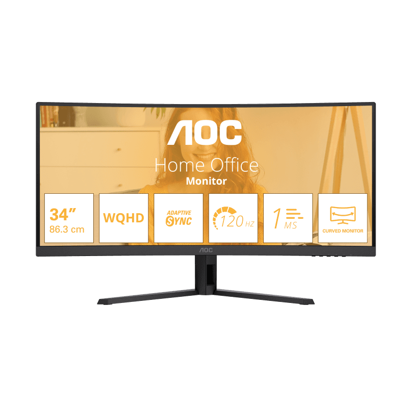 Monitor AOC 34" CU34B3E, Curvature: 1500R, Diagonal (inch): 34, Diagonal