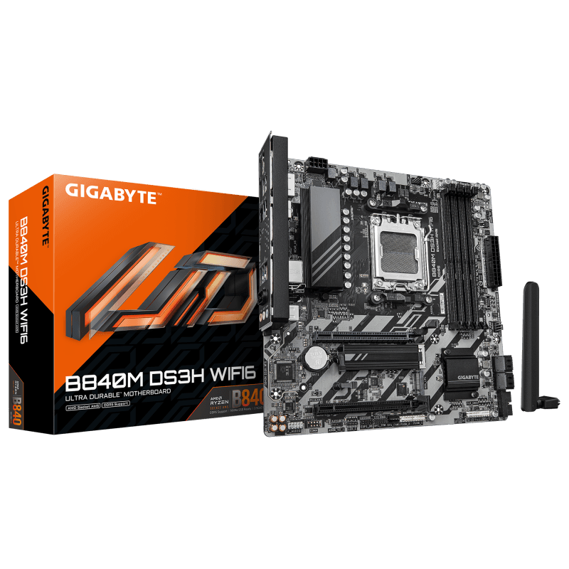 Placa de baza Gigabyte B840M DS3H WIFI6, Socket AM5, DDR5,