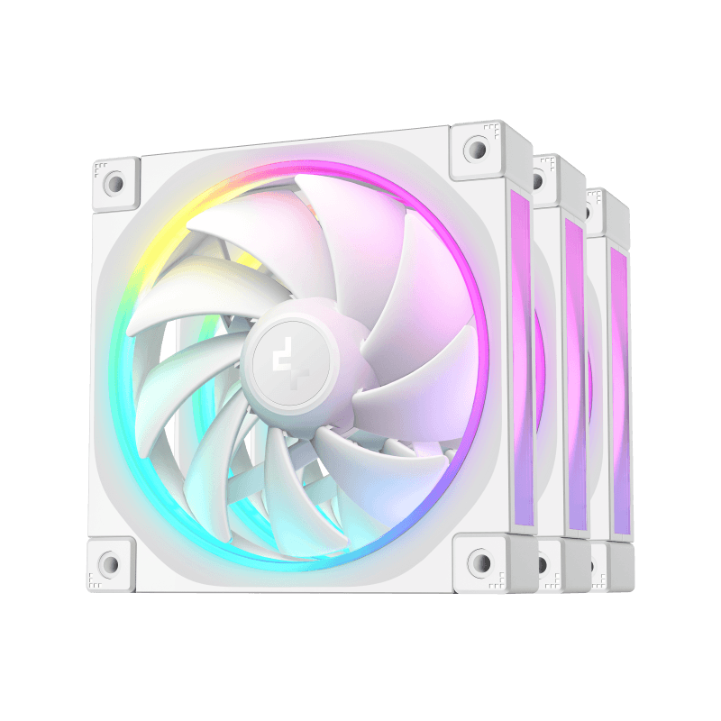 Ventilatoare DEEPCOOL FL12-3in1 120mm ALB, CFM 55, presiune 2.82 mmAq,