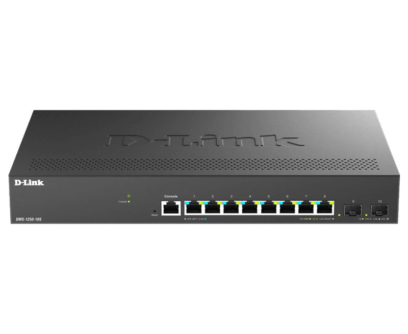 Switch D-Link DMS-1250-10S , 8 porturi Gigabit, 2 porturi SFP+,