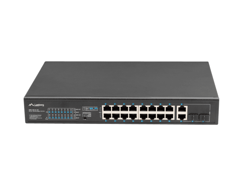 Switch  16x 100 Mb PoE+ / 2x 1 Gb