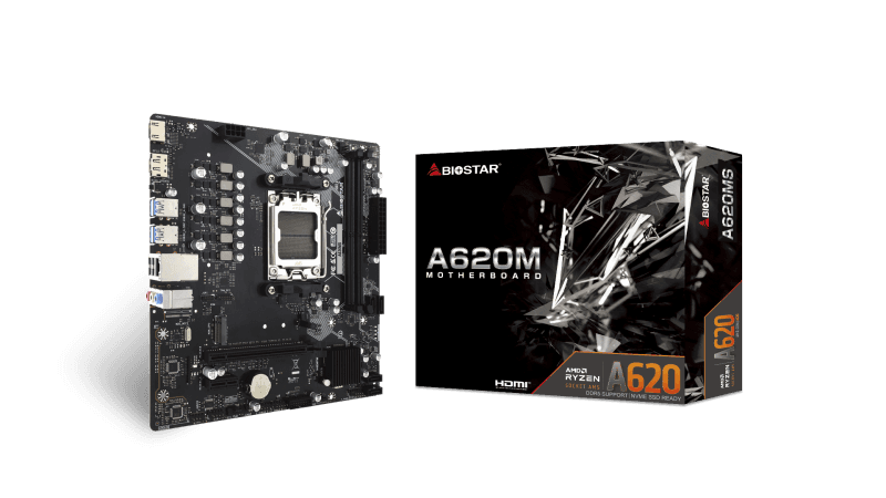 Placa de baza Biostar A620MS, Socket AM5, DDR5, Micro-ATX