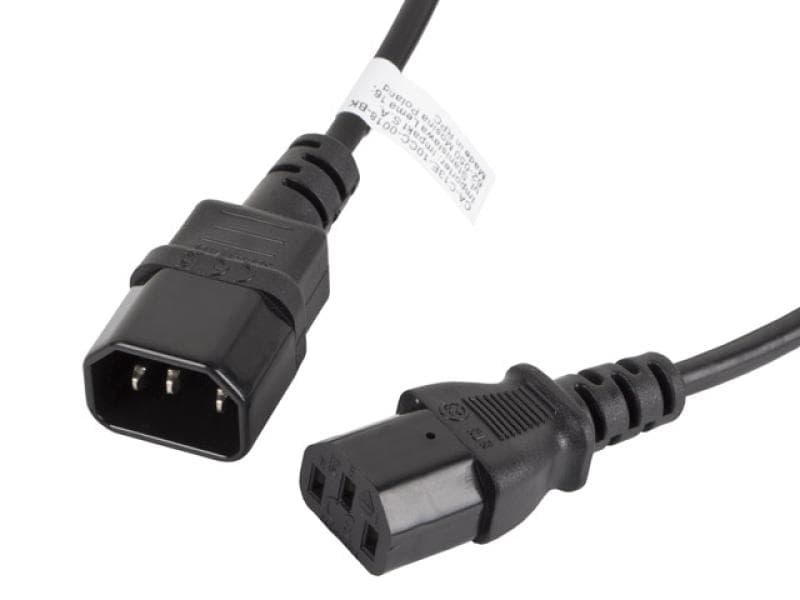 Cablu IEC 320 C13  C14 1,8 m negru