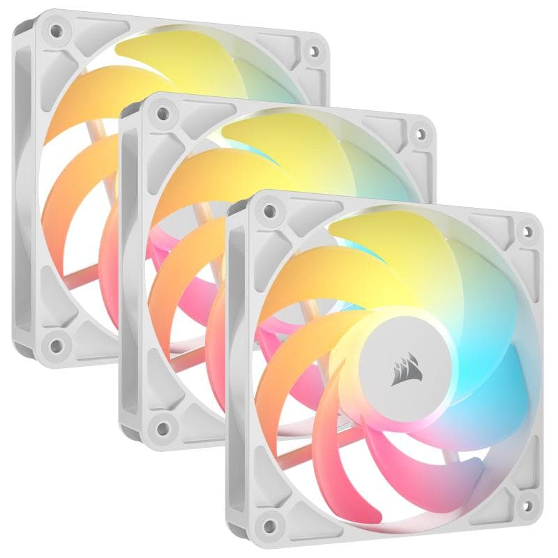 Ventilatoare Carcasa CORSAIR RS120-R 3x120mm ARGB ALB, viteza 0.420-2100 RPM