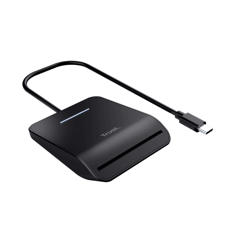 Primo Smartcard Reader Trust, interfata USB-C 2.0, lungime cablu 100cm,