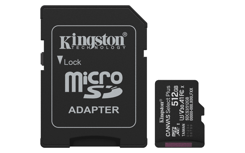 Card de Memorie MicroSDXC Kingston512GBCanvas Select PlusCu Adaptor