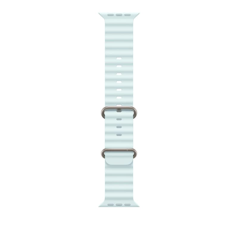 Apple Watch 49mm Ice Blue Ocean Band - Natural Titanium Finish