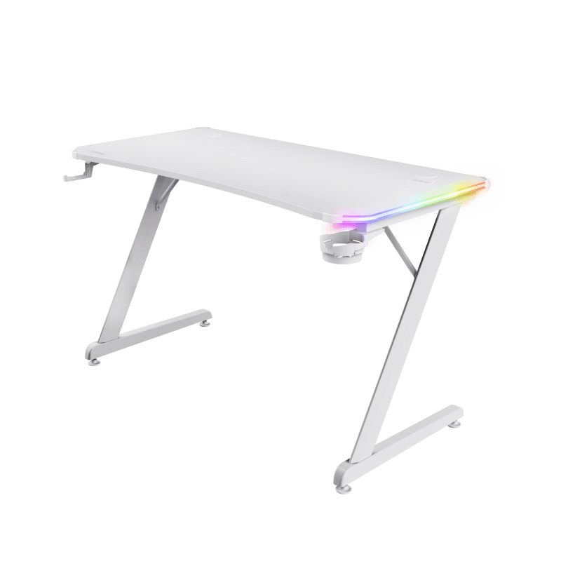 Birou gaming Trust GXT 709W Luminus, iluminare RGB, greutate 15.5