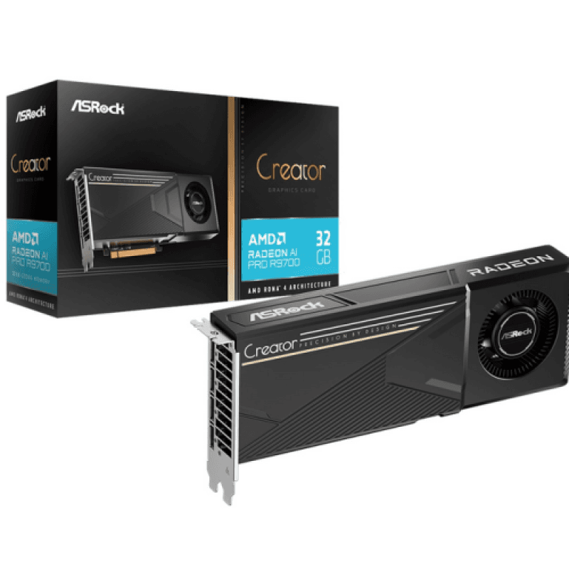 Placa video ASRock Radeon AI PRO R9700, 32GB GDDR6, PCI