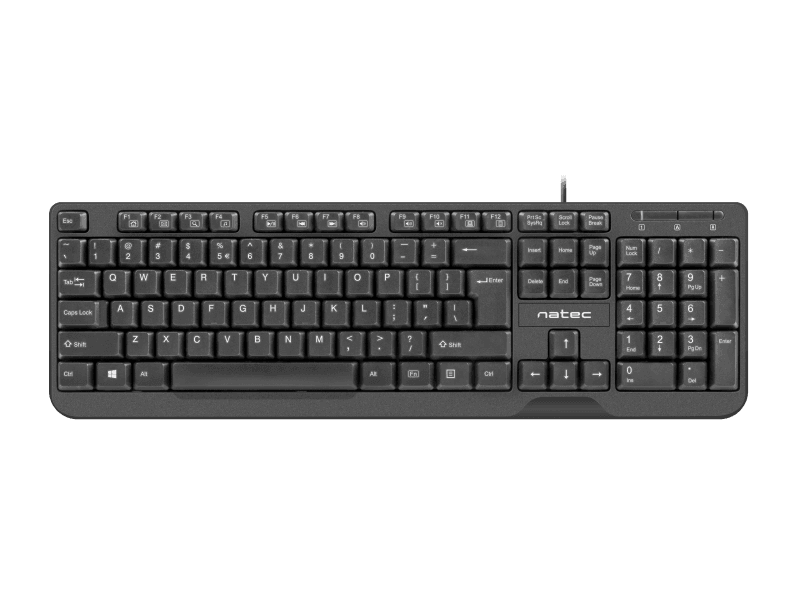 Tastatura cu fir Natec Trout Slim, lungime cablu 180 cm,