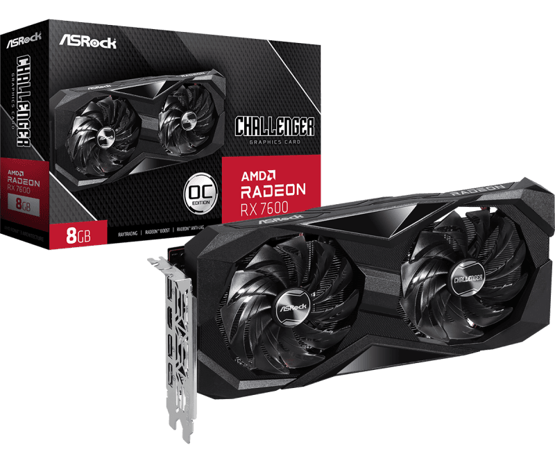 Placa video ASRock Radeon RX 7600, 8GB GDDR6, PCI Express
