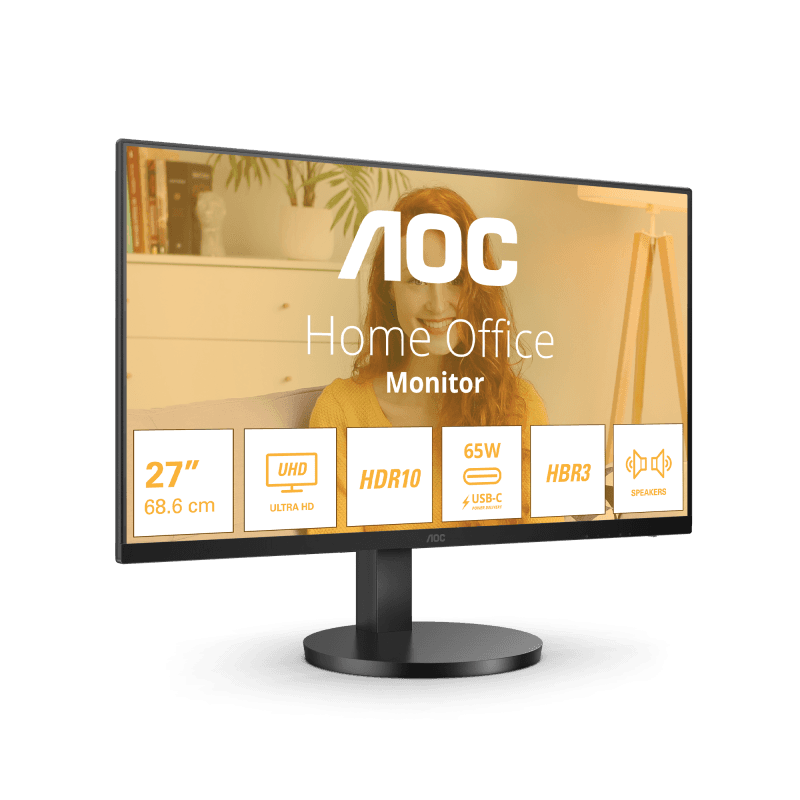 Monitor AOC 27" U27B3CF, Diagonal (inch): 27, Diagonal (cm): 69,