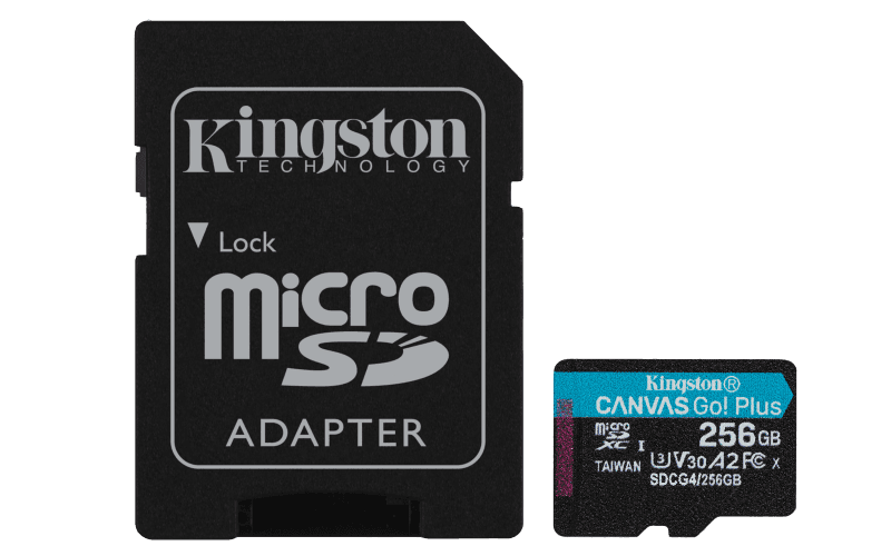 Card de Memorie MicroSDXC Kingston256GBCanvas GO PlusCu Adaptor