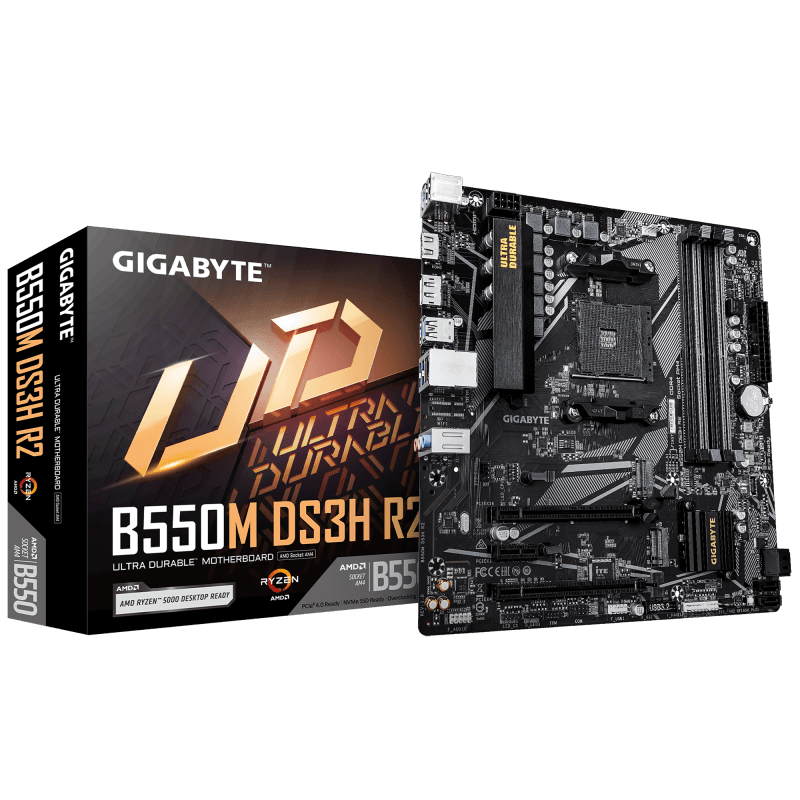 Placa de baza Gigabyte B550M DS3H R2, Socket AM4, DDR4,