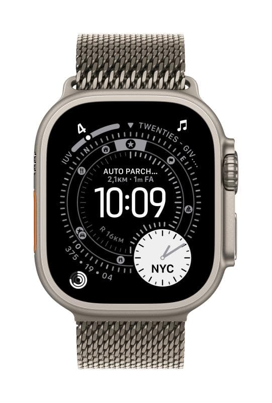 Apple Watch 49mm Natural Titanium Milanese Loop - Small