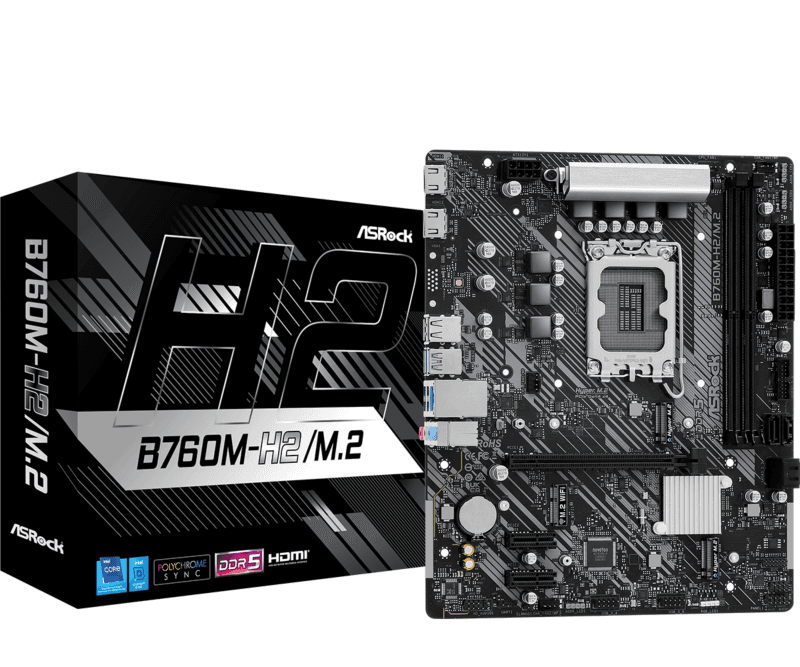 Placa de baza ASRock B760M-H2/M.2, Socket 1700, DDR5, Micro-ATX