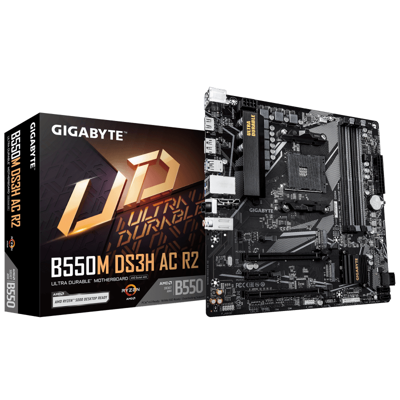 Placa de baza Gigabyte B550M DS3H AC R2, Socket AM4,