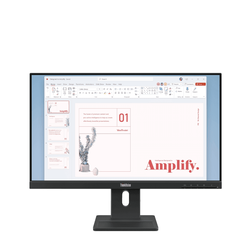 Monitor  Lenovo ThinkVision E24-40; 23.8"IPS, FHD (1920x1080), 16:9, Brightness:
