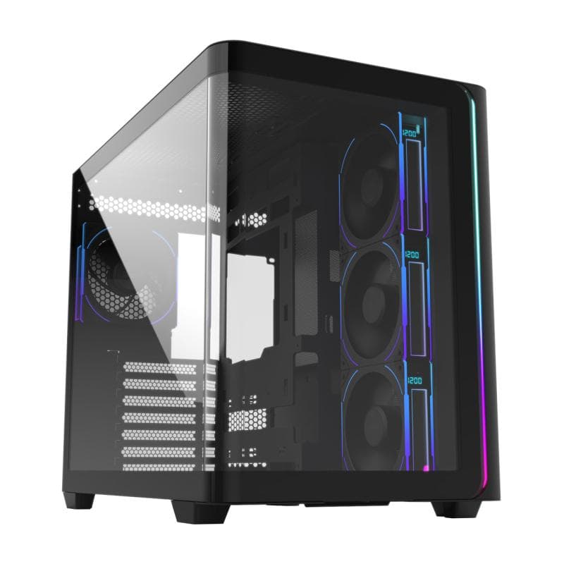 Carcasa FSP M580-BP Plus, RGB, Mid Tower, Black