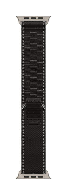 Apple Watch 49mm Black/Charcoal Trail Loop - S/M - Natural Titanium Finish