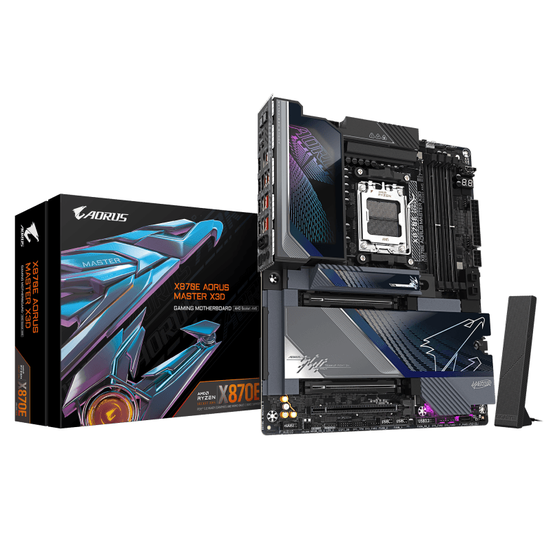 GIGABYTE X870E AORUS MASTER X3D. Processor manufacturer: AMD, Processor socket: