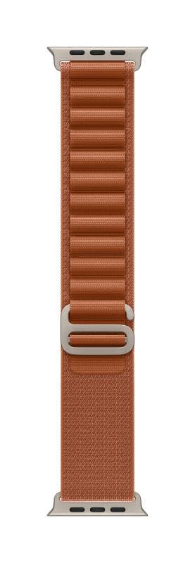 Apple Watch 49mm Terra Cotta Alpine Loop - Small - Natural Titanium