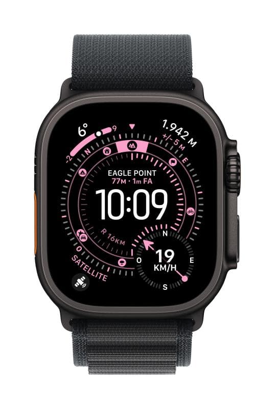 Apple Watch 49mm Black Alpine Loop - Small - Black Titanium Finish
