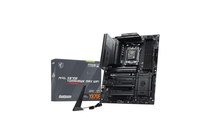 MSI MAG X870E TOMAHAWK MAX WIFI. Processor manufacturer: AMD, Processor