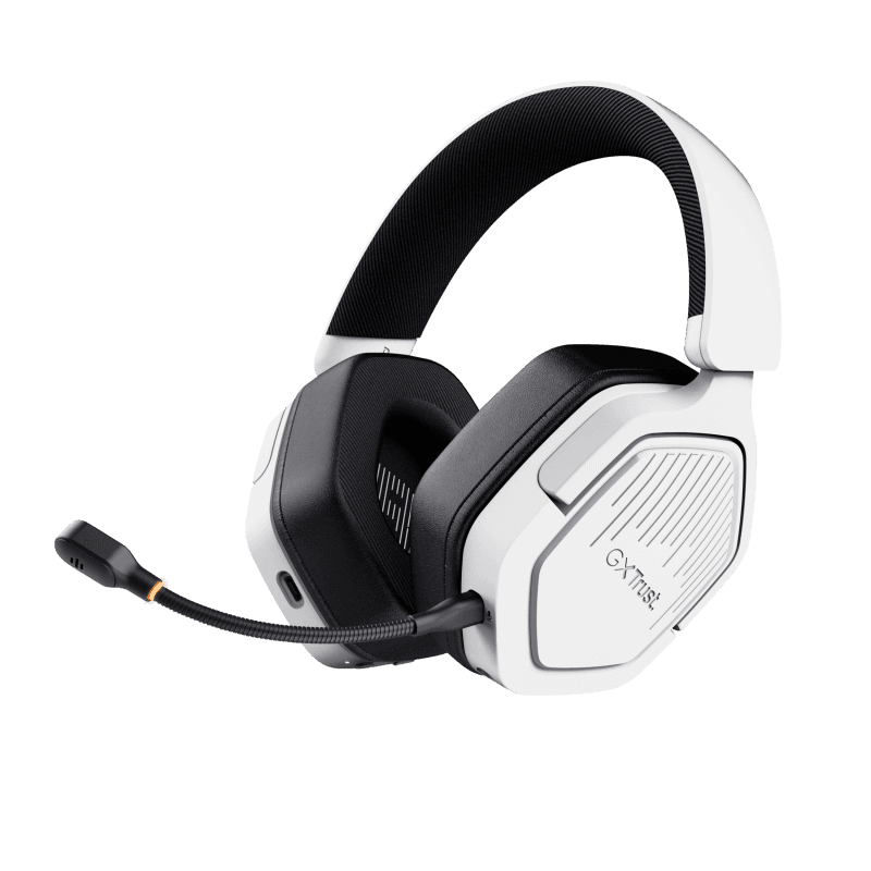 Casti Gaming Head-band Trust GXT 493W Carus, Wireless, Alb