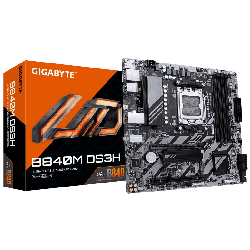 Placa de baza Gigabyte B840M DS3H, Socket AM5, DDR5, Micro-ATX