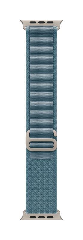 Apple Watch 49mm Light Blue Alpine Loop - Medium - Natural Titanium