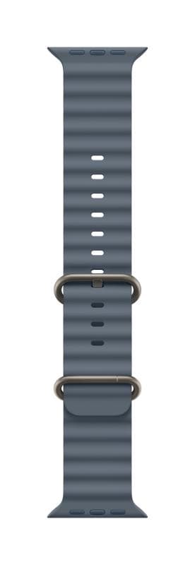 Apple Watch 49mm Anchor Blue Ocean Band - Natural Titanium Finish