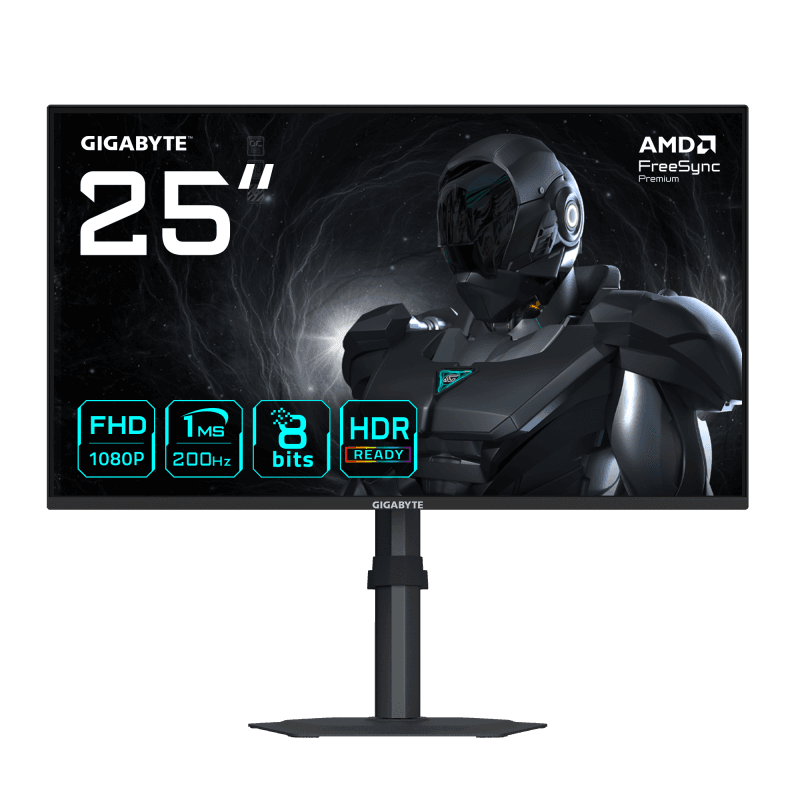 Gigabyte Monitor gaming 24.5" G25F2, Non-glare, Rezolutie: 1920 x 1080